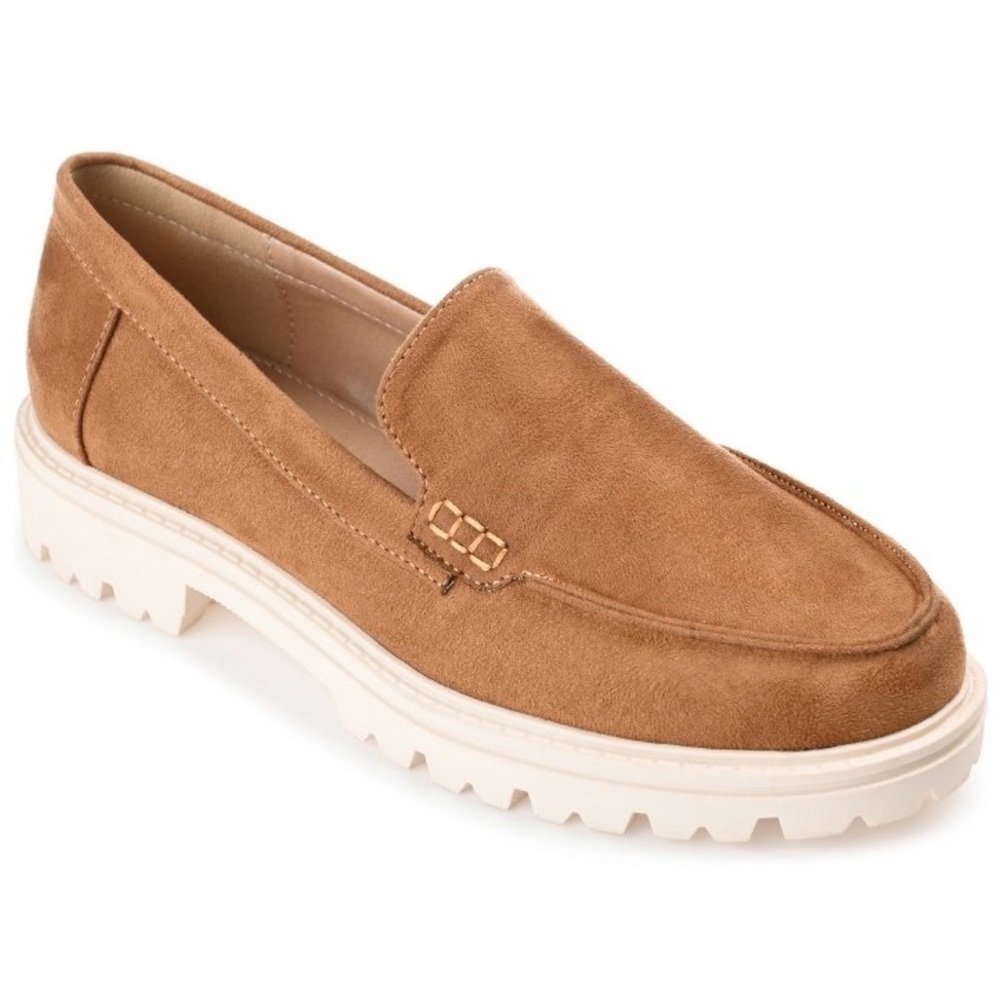 Journee Collection Womens Erika Loafer
Almond Toe Slip On Flats Tan 7.5 new